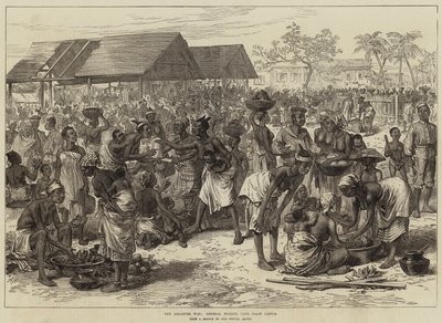 Der Ashantee-Krieg, Generalmarkt, Cape Coast Castle von Arthur Hopkins