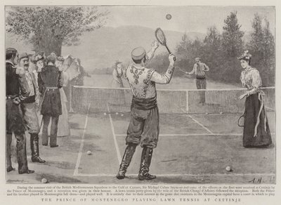 Der Prinz von Montenegro spielt Rasentennis in Cettinje von Arthur Hopkins