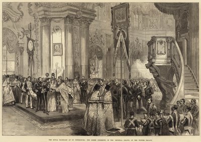 Die königliche Hochzeit in St. Petersburg, die griechische Zeremonie in der kaiserlichen Kapelle des Winterpalastes von Arthur Hopkins