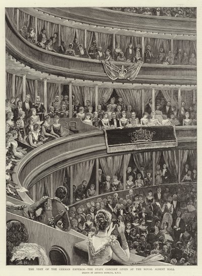 Der Besuch des deutschen Kaisers, das Staatskonzert in der Royal Albert Hall von Arthur Hopkins