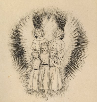 Drei kleine Kinder auf der weiten weiten Erde von Arthur Hughes