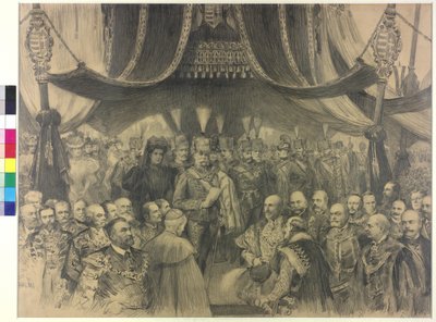 Eröffnung der Jahrtausendausstellung in Budapest durch Kaiser Franz Joseph von Arthur Lajos Halmi