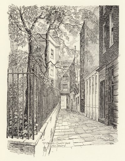 St. Olave’s Kirchhof, Old Jewry von Arthur Moreland