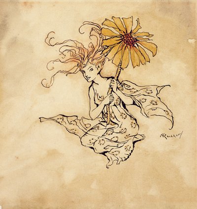 Gänseblümchen-Fee, Illustration aus Peter Pan in Kensington Gardens von J.M. Barrie, veröffentlicht 1912 von Arthur Rackham