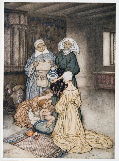Hatte ich nicht vier oder fünf Frauen, die mich einst betreuten? Illustration aus William Shakespeares Der Sturm, veröffentlicht 1926 von Arthur Rackham