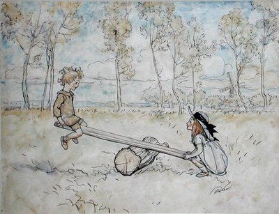 See, Saw, Margery Daw von Arthur Rackham