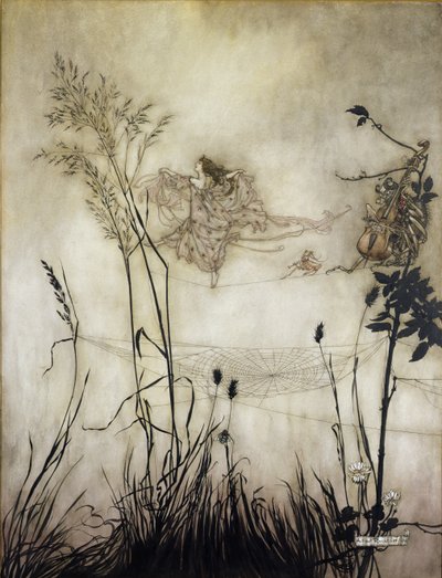 Die Feen sind exquisite Tänzerinnen, Illustration in Peter Pan in Kensington Gardens von J.M. Barrie (1860-1937) 1906 von Arthur Rackham
