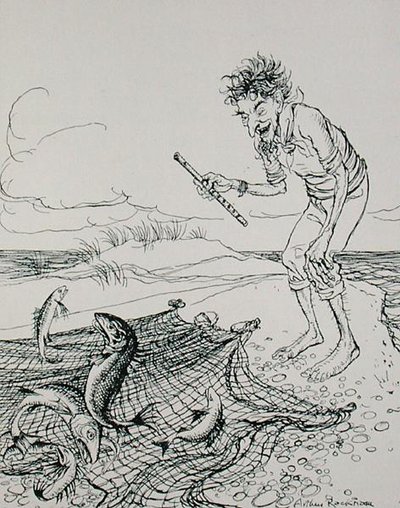 Der Fischer, der pfeift, Illustration aus 