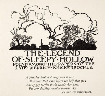 Die Legende von Sleepy Hollow, aus Die Legende von Sleepy Hollow von Washington Irving (1783 - 1859), veröffentlicht 1928 von Arthur Rackham