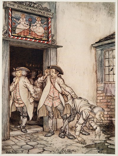 Die drei Feldscherer, aus Brüderchen & Schwesterchen und andere Märchen der Brüder Grimm, veröffentlicht 1917 von Arthur Rackham