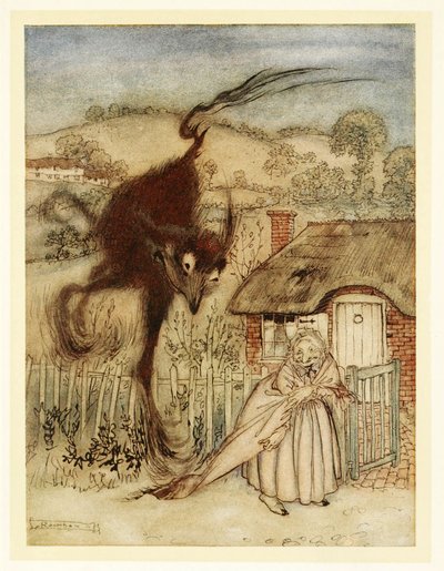 Nun! kicherte sie, ich habe Glück!, aus Englische Märchen, 1922 von Arthur Rackham