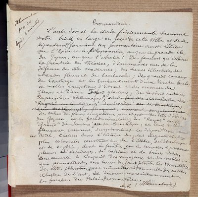 Manuskript des Gedichts „Promontoire“ von Arthur Rimbaud von Arthur Rimbaud