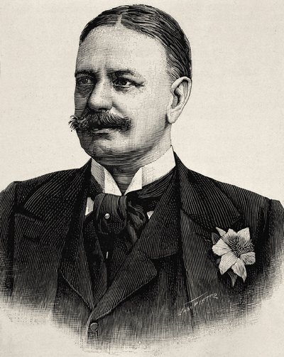 Bülow, Bernhard von (1849-1929). Kanzler des Römischen Reiches (1900-1909). Radierung von Artist Unknown