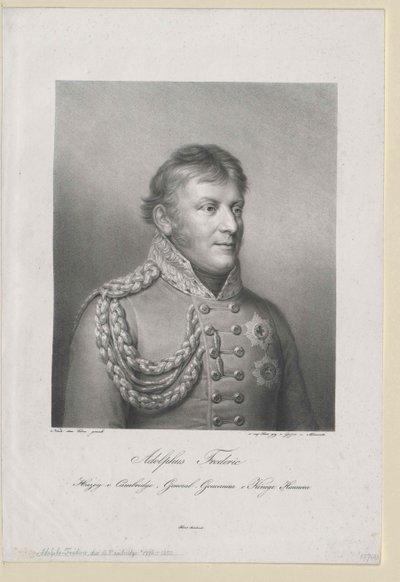 Herzog von Cambridge Adolf Friedrich von Artist Unknown