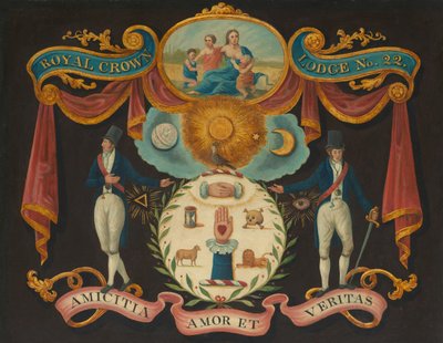 Embleme für Royal Crown Lodge Nr. 22 von Artist Unknown