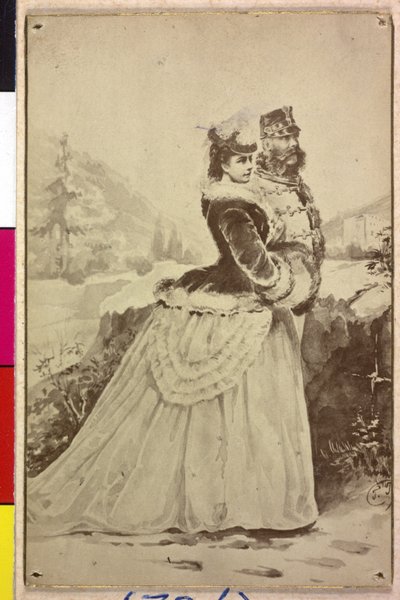 Franz Joseph I und Elisabeth von Österreich von Artist Unknown