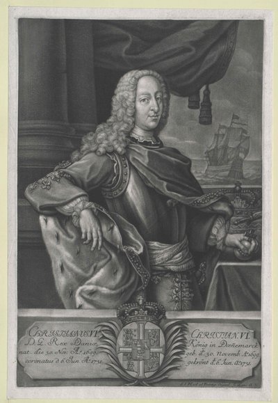 König von Dänemark Christian VI von Artist Unknown