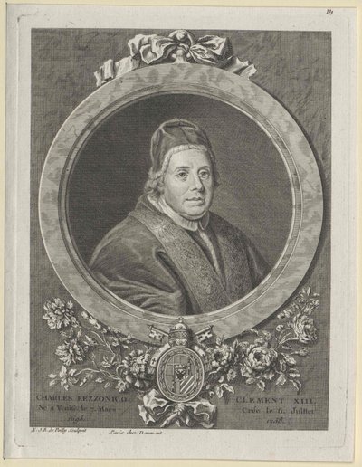 Papst Clemens XIII (Druck) von Artist Unknown