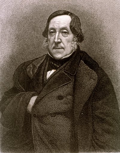 Porträt von Gioachino Antonio Rossini (Radierung) von Artist Unknown