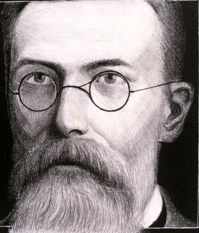 Porträt von Nikolai Andreevich Rimski-Korsakov von Artist Unknown