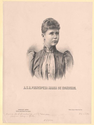 Prinzessin von Sachsen-Coburg-Gotha Mary von Artist Unknown