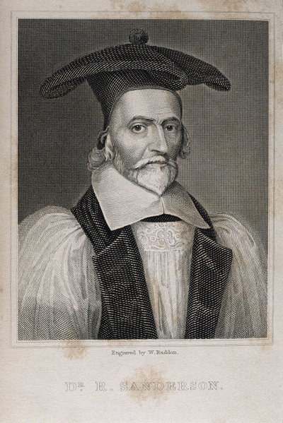 Robert Sanderson (1587-1663). Englischer Theologe und Kasuist. (Stich) von Artist Unknown