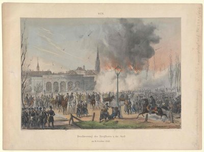 Bombardierung des Wiener Burgtors und der Stadt am 31. Oktober 1848 von Artist Unknown