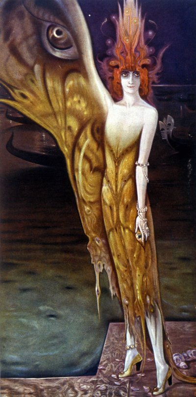 Porträt der Marchesa (Marquise) Luisa Casati (1881-1957), von Arturo Martini (1885-1947) im Jahr 1912 von Arturo Martini