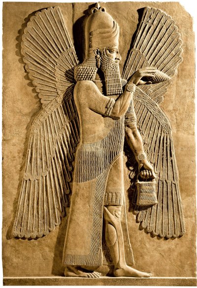 Geflügelter Genie (Detail) von Assyrian
