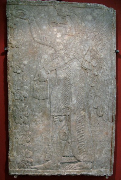 Relief aus dem Palast von Ashurnasirpal II in Kalhu, Nimrud, 9. Jahrhundert v. Chr. von Assyrian Art.