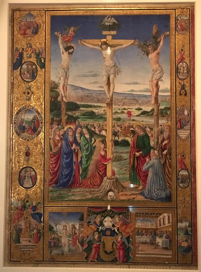 Kreuzigung, Miniatur aus dem Missale von Thomas James von Attavante degli Attavanti