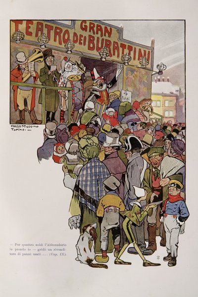 Illustration aus Pinocchio von Attilio Mussino