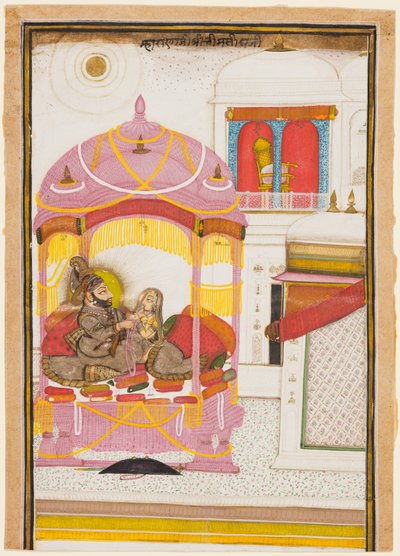 Rana Bhim Singh und Gemahlin von attributed to Chokha