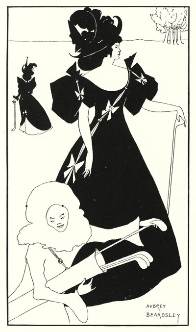 Entwurf für eine Golfkarte (Stich) von Aubrey (after) Beardsley