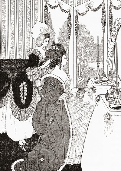 Die Toilette nach Aubrey Beardsley. Aus Illustrierte Sittengeschichte vom Mittelalter bis zur Gegenwart von Eduard Fuchs, veröffentlicht 1909. von Aubrey (after) Beardsley