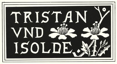 Design vom Einband von Aubrey Beardsleys Exemplar von "Tristan und Isolde" von Aubrey Beardsley