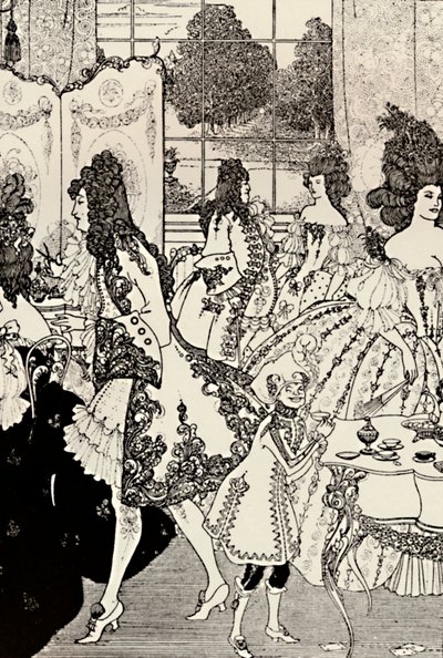 Der Lockenraub. Alexander Pope. Zeichnung mit Feder, 1896, 1923 von Aubrey Beardsley