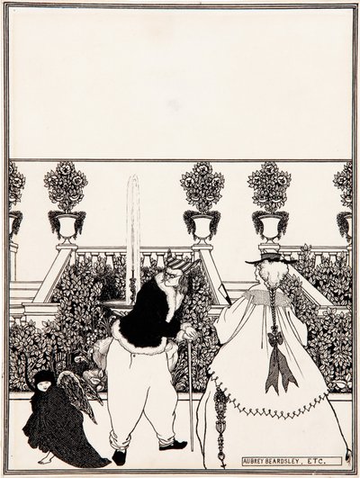 Das Vertreiben des Cupido aus dem Garten (Vorbereitende Zeichnung für das Coverdesign von 