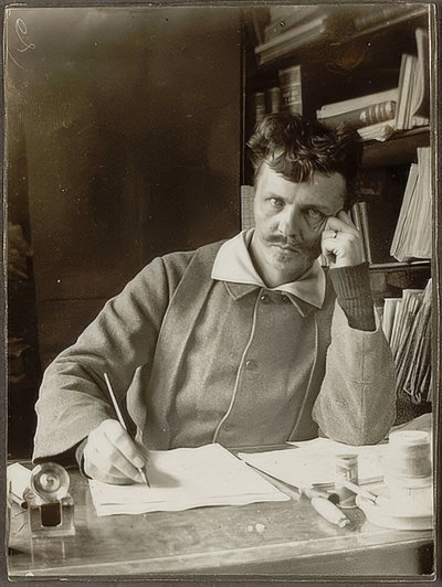 Selbstporträt, 1886 von August Johan Strindberg