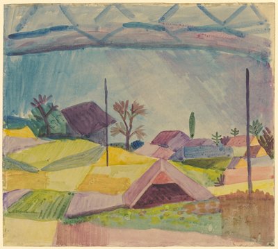 Blick auf Hilterfingen von August Macke