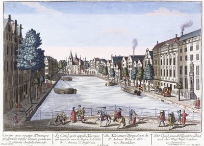 Ansicht des Kleveniers-Kanals, Amsterdam von August Vindel