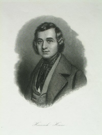 Porträt des Dichters Heinrich Heine 1797-1856, 1842 von August Weger
