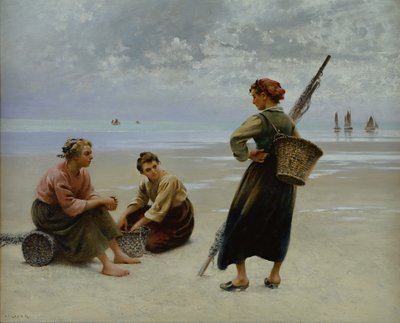 Muschelsammler in der Bretagne von August Wilhelm Nikolaus Hagborg
