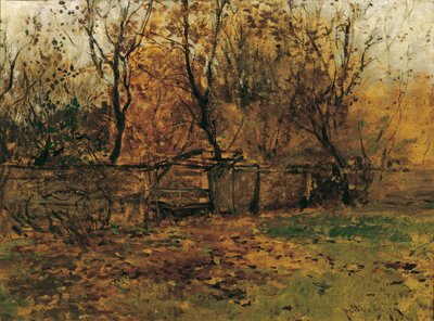 Der Garten des Malers Franz von Lenbach in München von August von Pettenkofen