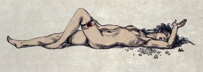 Nackte Frau liegt von Auguste (after) Leroux