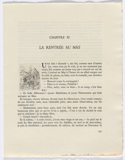 Frédéric Mistral: Mémoires et Recits von Frédéric Mistral: Gebäude und Bäume (Seite 131) von Auguste Brouet