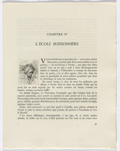 Frédéric Mistral: Mémoires et Récits von Frédéric Mistral: Büste einer Frau (Seite 41) von Auguste Brouet