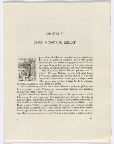 Frédéric Mistral: Mémoires et Recits von Frédéric Mistral: Frau und Mann auf Pferd (Seite 65) von Auguste Brouet