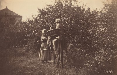Zwei Frauen mit Esel, späte 1870er von Auguste Giraudon