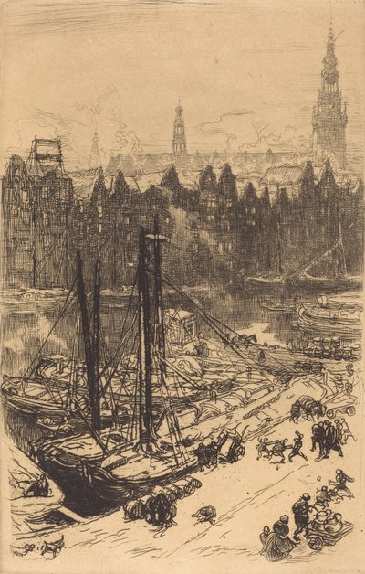 Amsterdam gesehen vom Victoria Hotel Amsterdamvue de Victoria Hotel, 1901 von Auguste Lepere